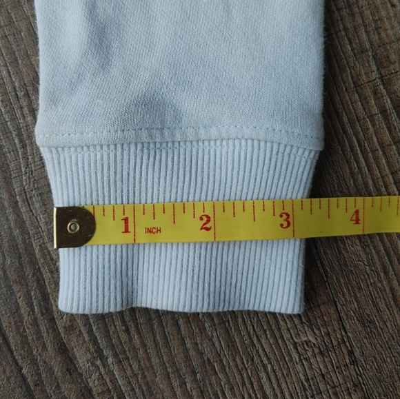 The North Face Girls Pullover Hoodie Ice Blue Big Spell Out Logo Size S 7/8 - Picture 9 of 15